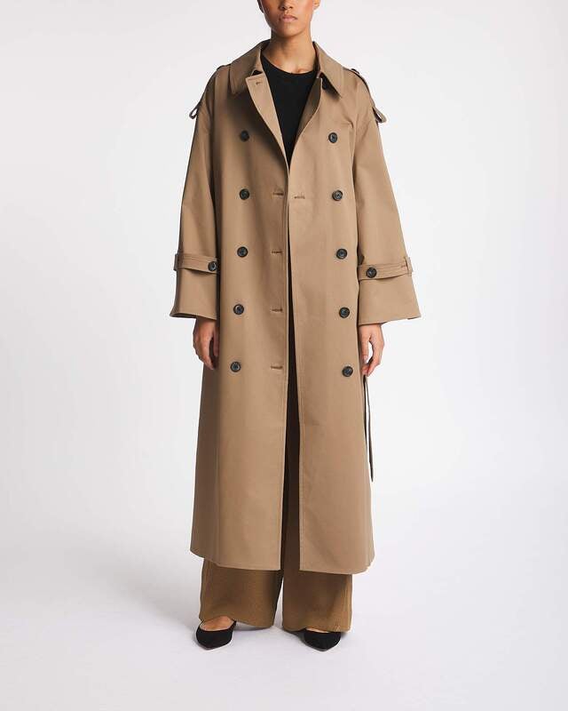 By Malene Birger Coat Alaya Trench Fossil 36