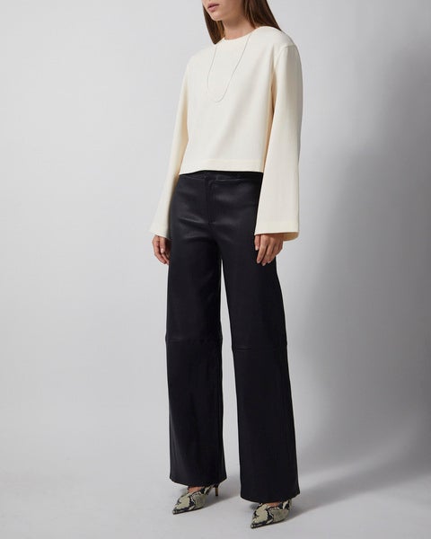 Blouse Creme Cropped Cream 2