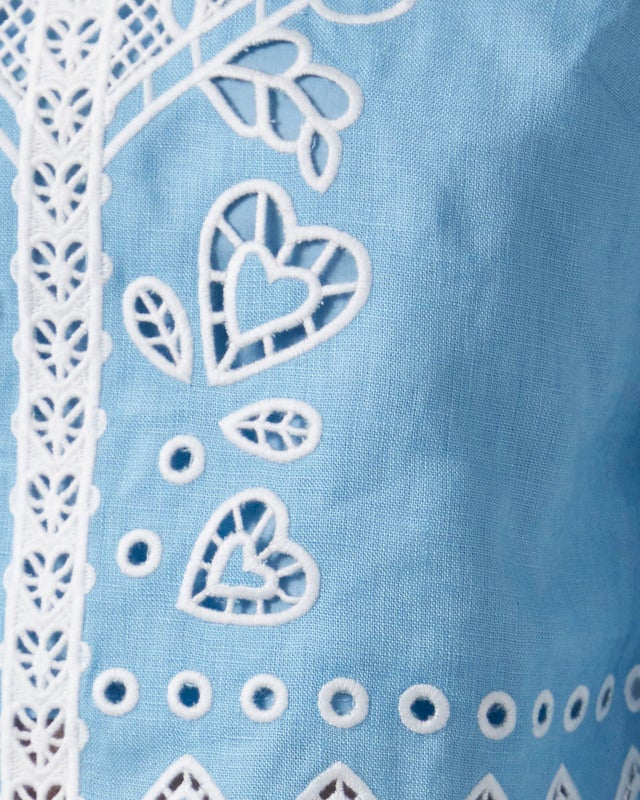 FARM Rio Blouse Romantic Richelieu Light blue L
