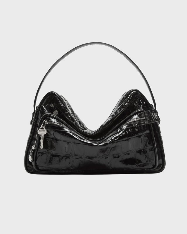 Acne Studios Bag Camero Camera Croco Black ONESIZE
