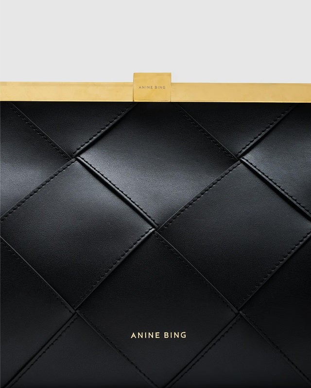 Anine Bing Clutch Anine Braided Leather Black ONESIZE