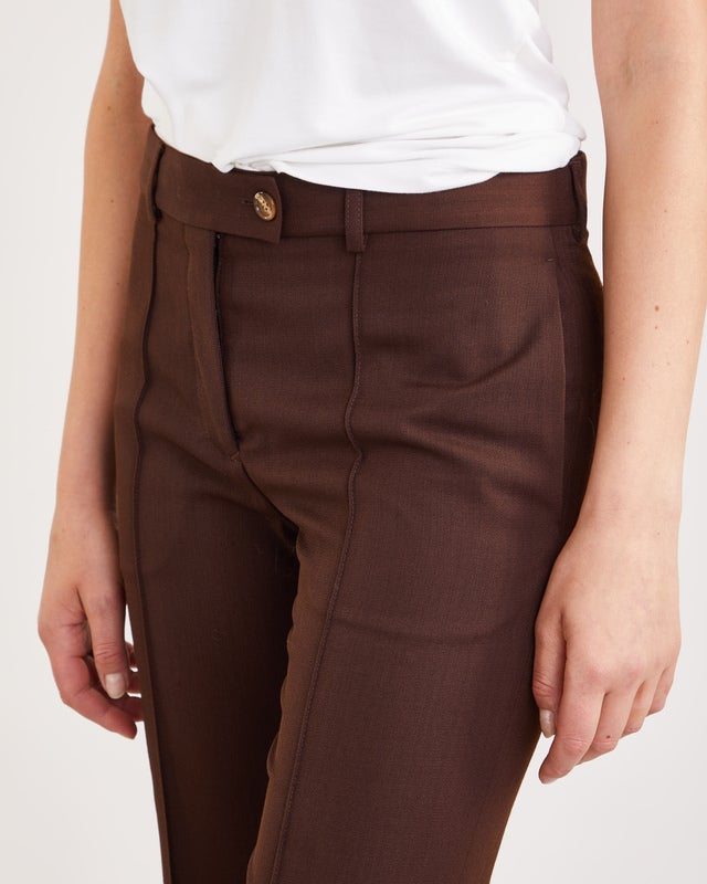 Acne Studios Byxor Tailored Suit Flared Chestnut 34
