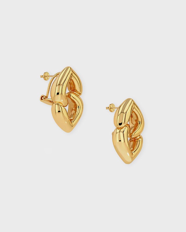 Anine Bing Earrings Abstract Heart Gold ONESIZE