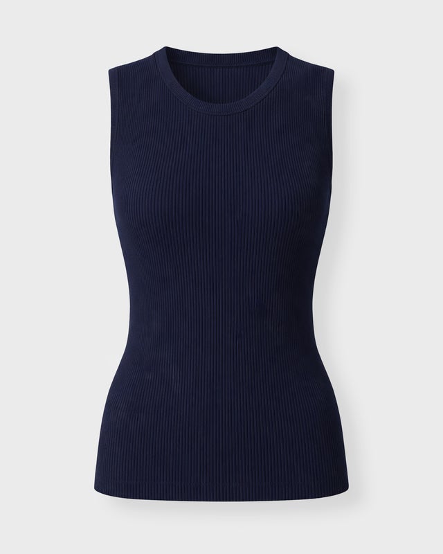 Andiata Top Griet Rib-Knit Navy S