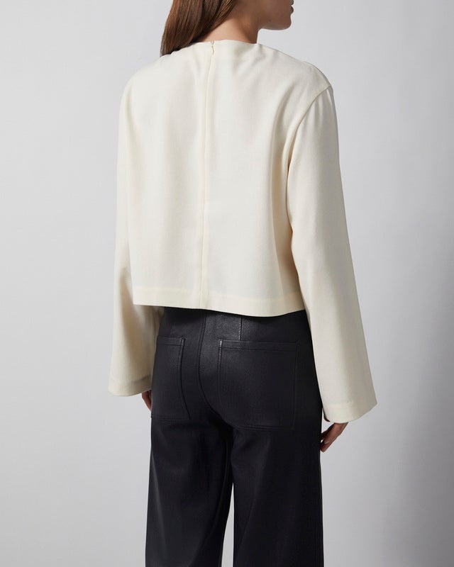 Wakakuu Icons Blouse Creme Cropped Cream S