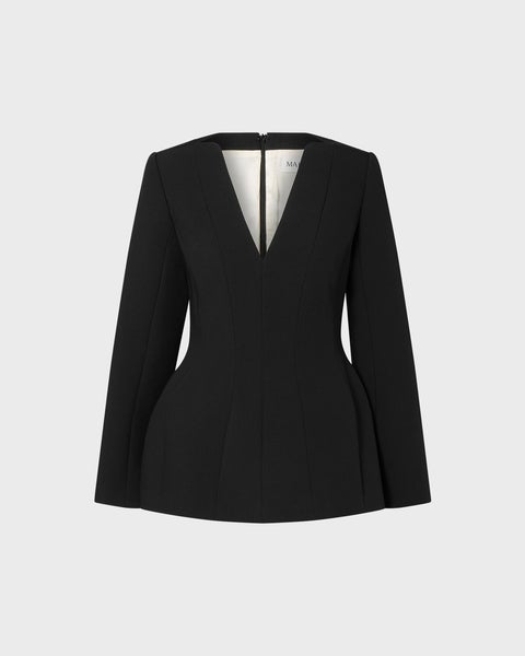 Top Ninni Cut-Out Shoulder Hourglass Black 1
