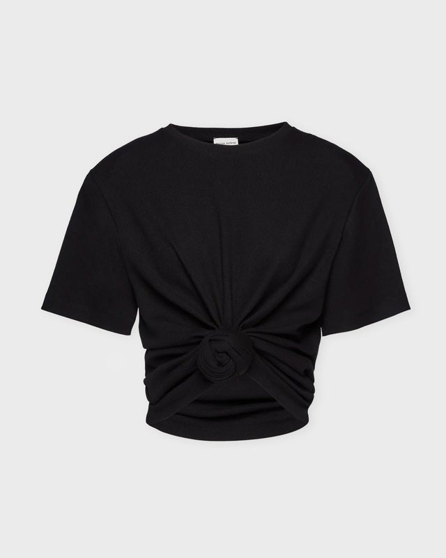 Magda Butrym T-shirt RE25  Knotted  Black FR 38 (EUR 36)