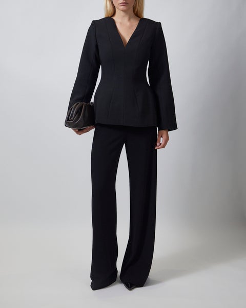 Top Ninni Cut-Out Shoulder Hourglass Black 2