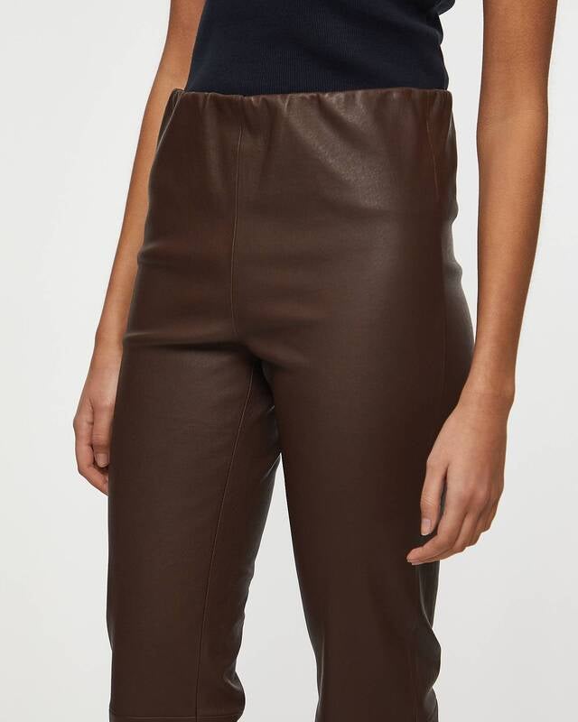 By Malene Birger Trousers Florentina Leather Brown 38
