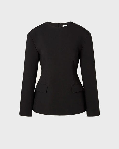 Blouse Athina Tailored Long Sleeve Black 1