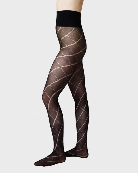 Tights Kitty Argyle Black 1