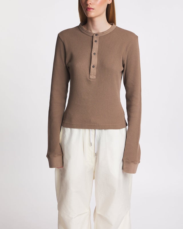 Acne Studios T-Shirt Fitted Long Sleeve  Taupe M