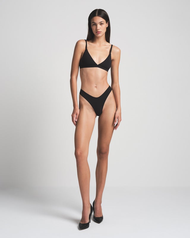 Skims Bralette Fits Everybody Triangle Black XXS