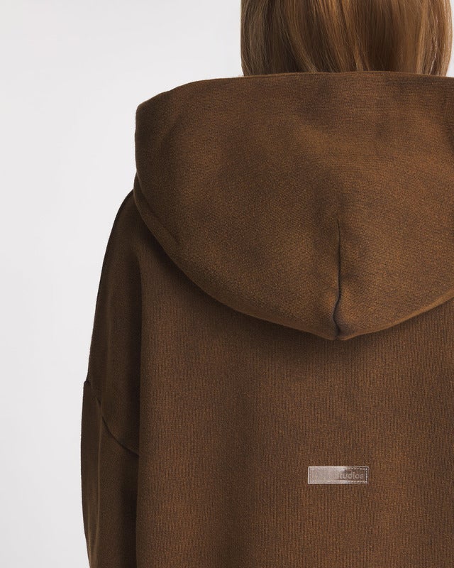 Acne Studios Hoodie Sweater Logo Patch Washed Chocolate S