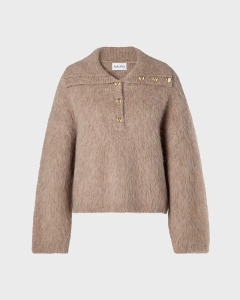 Sweater Yselle Alpaca Blend Taupe 1