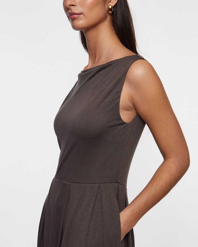 Dagmar Dress Square neck  Brown S