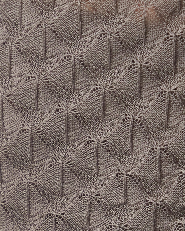 Malina Cardigan Ayla Pointelle Knitted Taupe XS