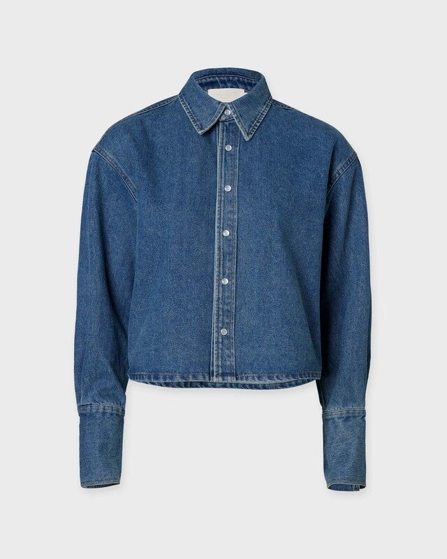 Wakakuu Icons Shirt Alie Cropped Denim Blå S