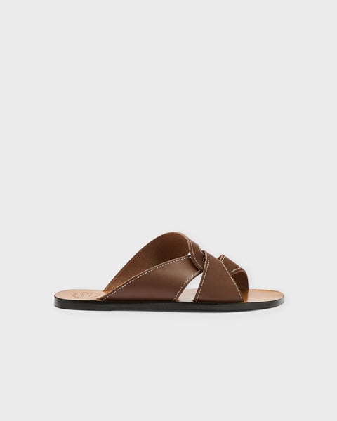 Sandaler Allai Cannella/Contrast Stitch Leather Brun 1