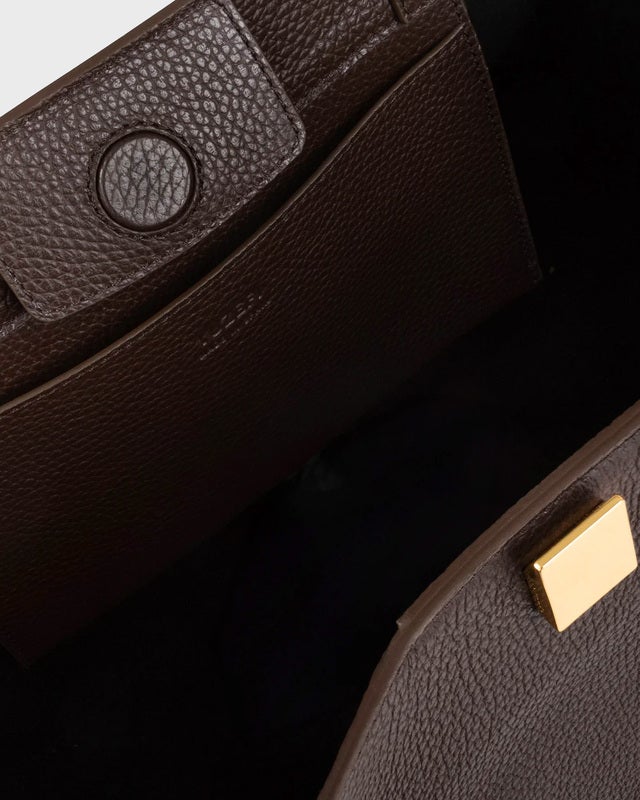 YUZEFI Gyoza Tote Pebble Bag  Espresso ONESIZE