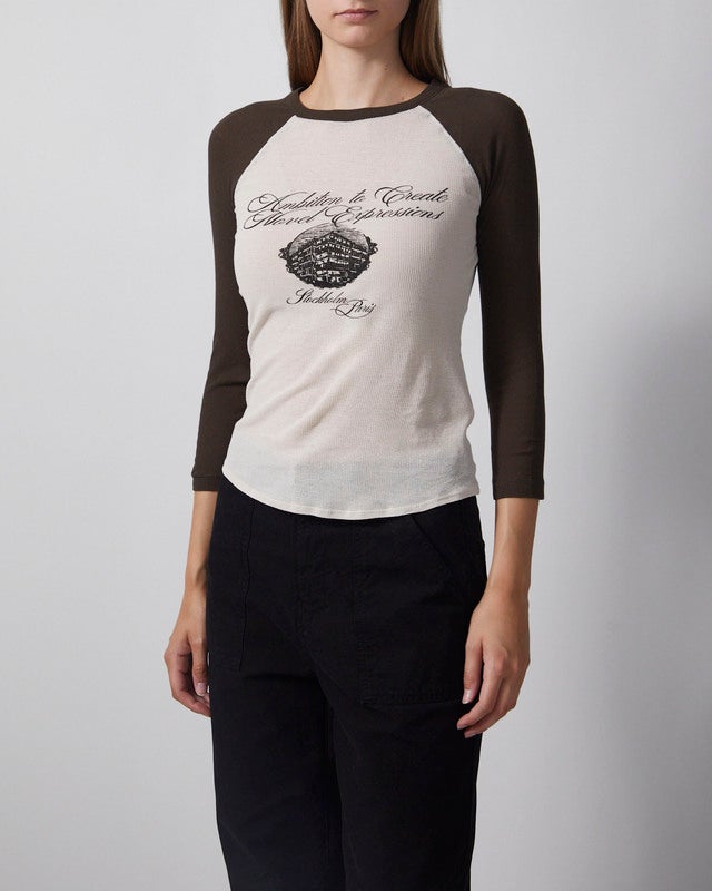 Acne Studios T-shirt Fitted Crewneck Ribbed Beige L