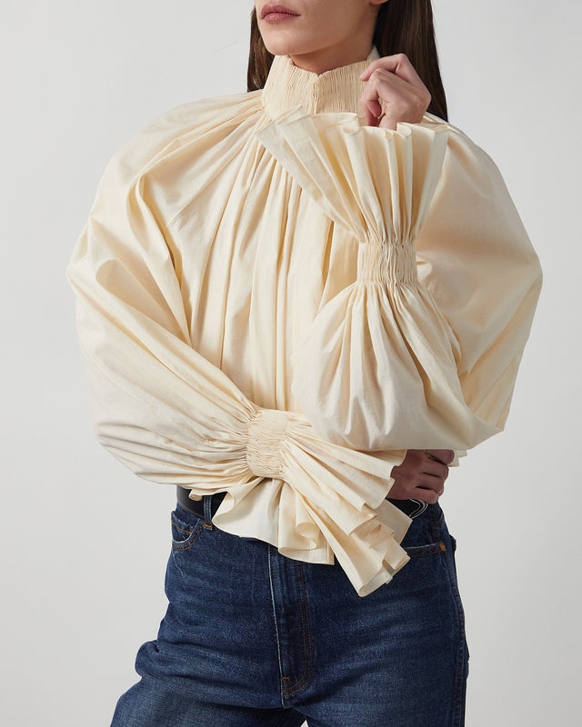 KHAITE Blouse Durer Bone S