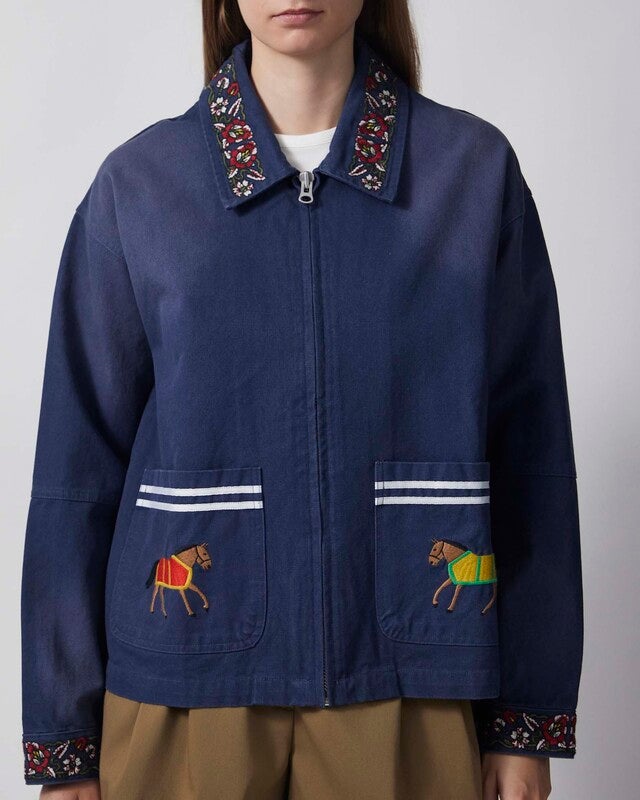 Found Jacka Horse Equine Work Unisex Navy L