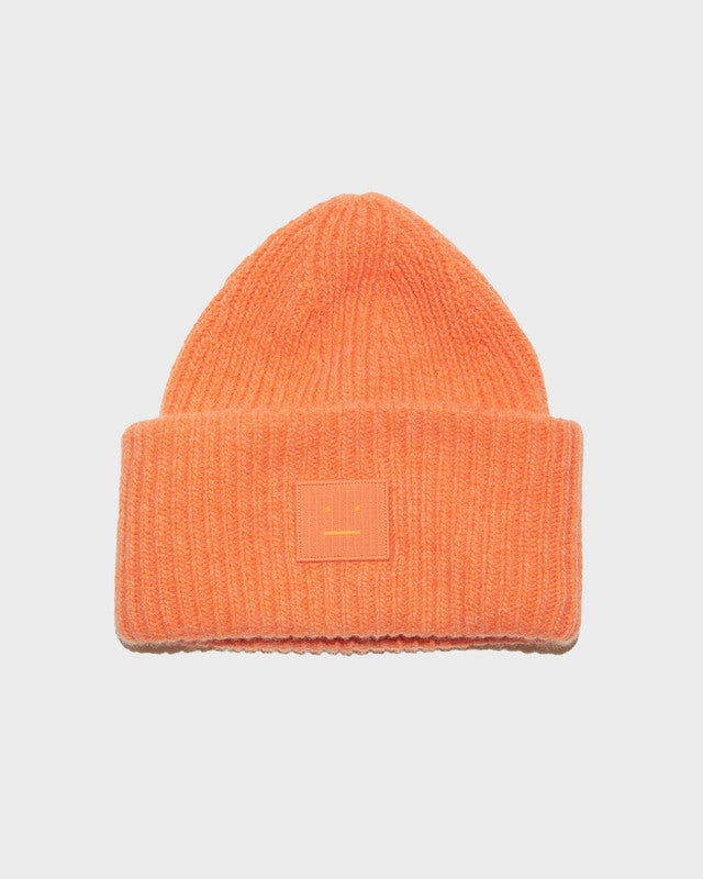 Acne Studios Beanie Face Wool  Orange ONESIZE