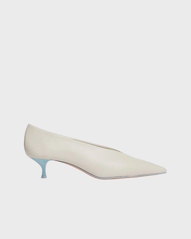 Le Monde Beryl Heels Babouche Kitten Ecru EUR 41