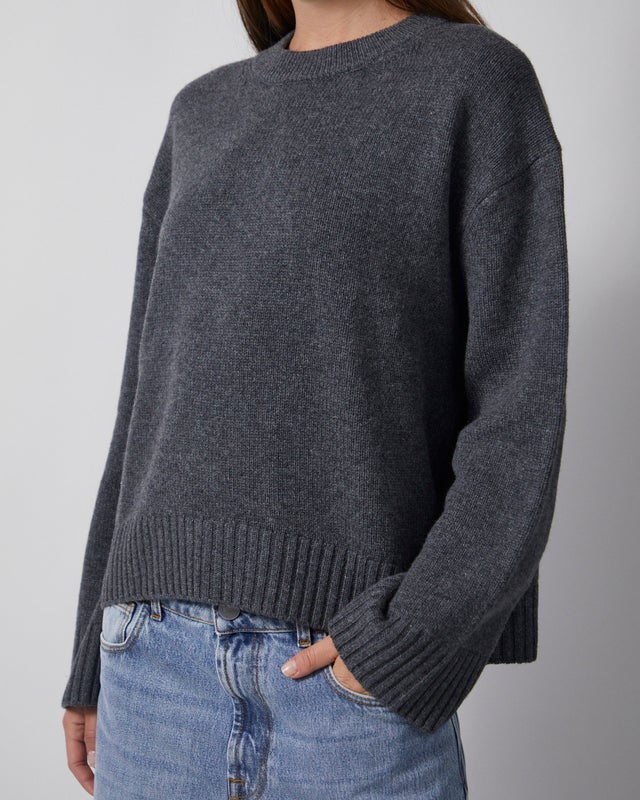 Wakakuu Icons Sweater Cashmere Wool R-neck Grey XS