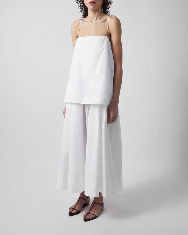 Dagmar Dress Cotton Strap  White 40