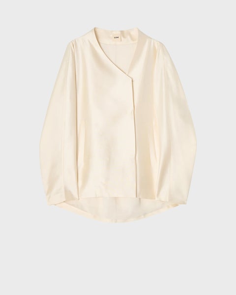 Jacket Lore Wool Silk Sculptural Ivory 1