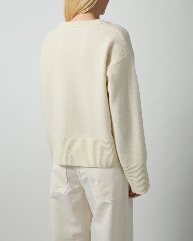 Dagmar Sweater Soft Wool Scoop Knit Cream S