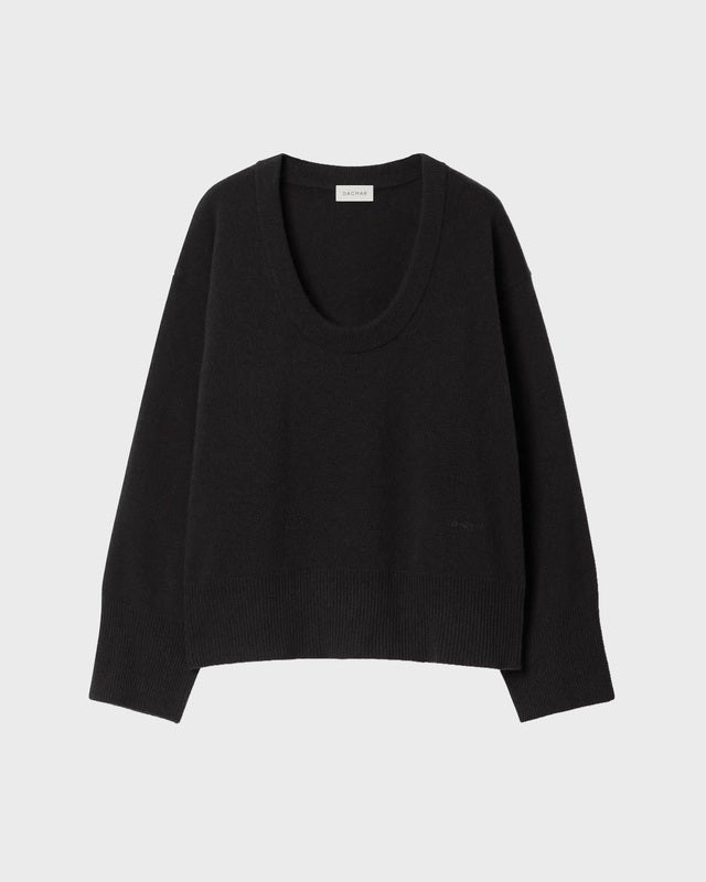 Dagmar Sweater Soft Wool Scoop Knit Black S