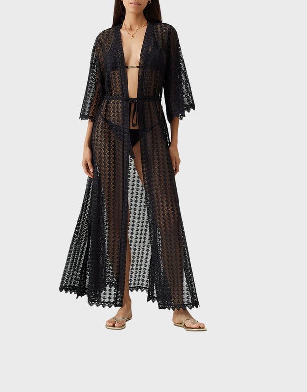Melissa Odabash Kaftan Tali  Black S