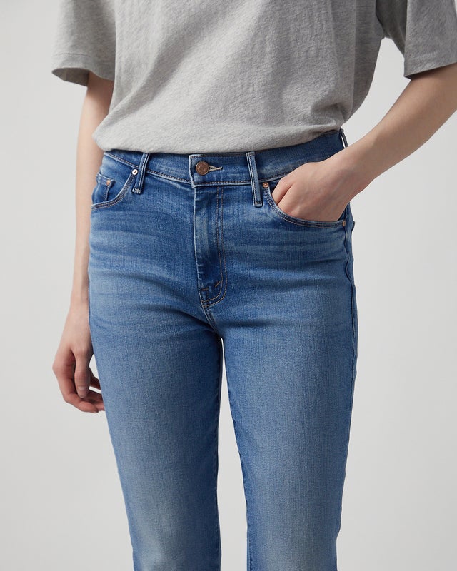 Mother Denim Jeans The Weekender Fray Light blue wash 31