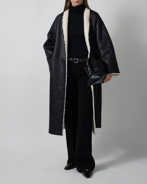 Shearling Coat Cream 2