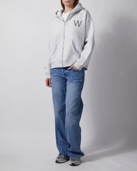 Hoodie Zip Wakakuu Grey Melange 2