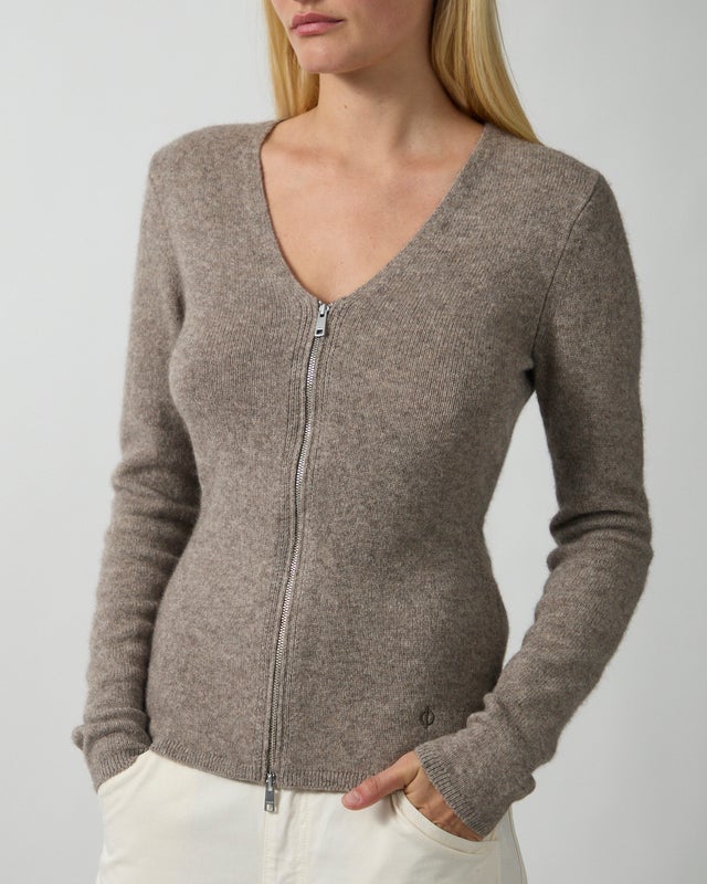 Samsøe Samsøe Cardigan Sanelo Zip 15722 Grey Melange M