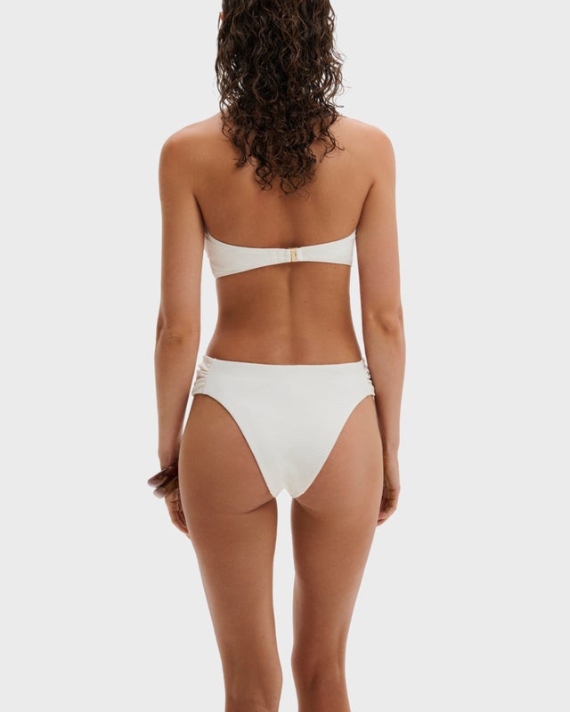 Malina Bikini Top Signature Gold Embellished Bandeau Vanilla XS