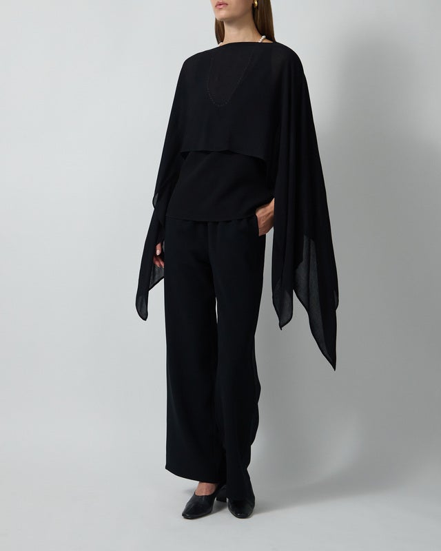 Wakakuu Icons Cape Ilse Sheer Black ONESIZE