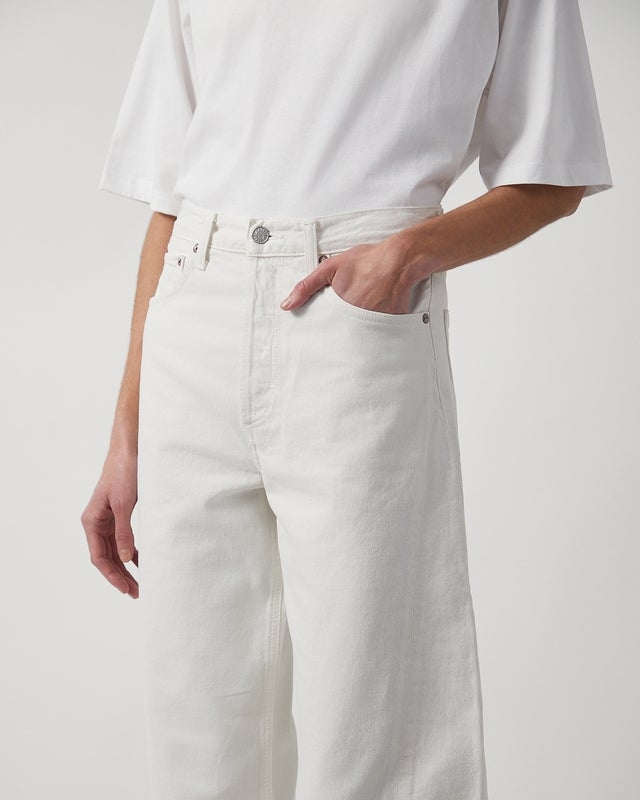 AGOLDE Jeans Luna Pieced H/R CRV Taper Chalk 30