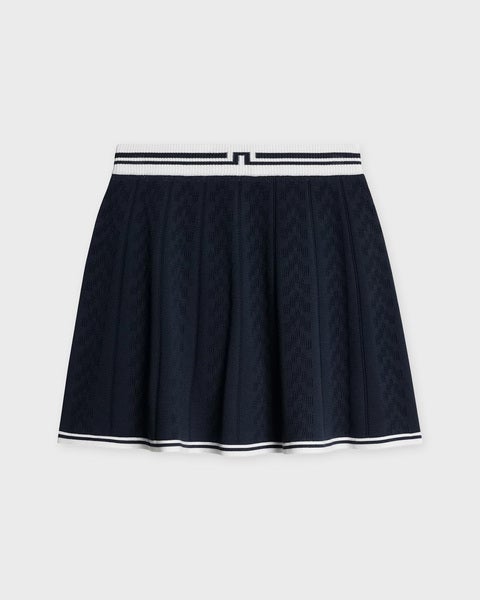 Skirt Pamela Pintelle Knitted Navy 1