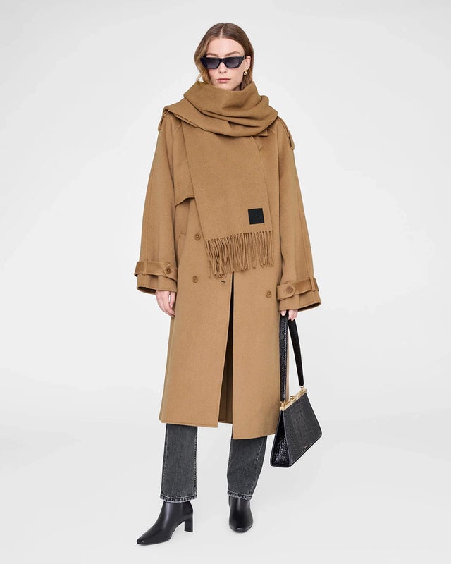 Anine Bing Scarf Augustina  Brown ONESIZE