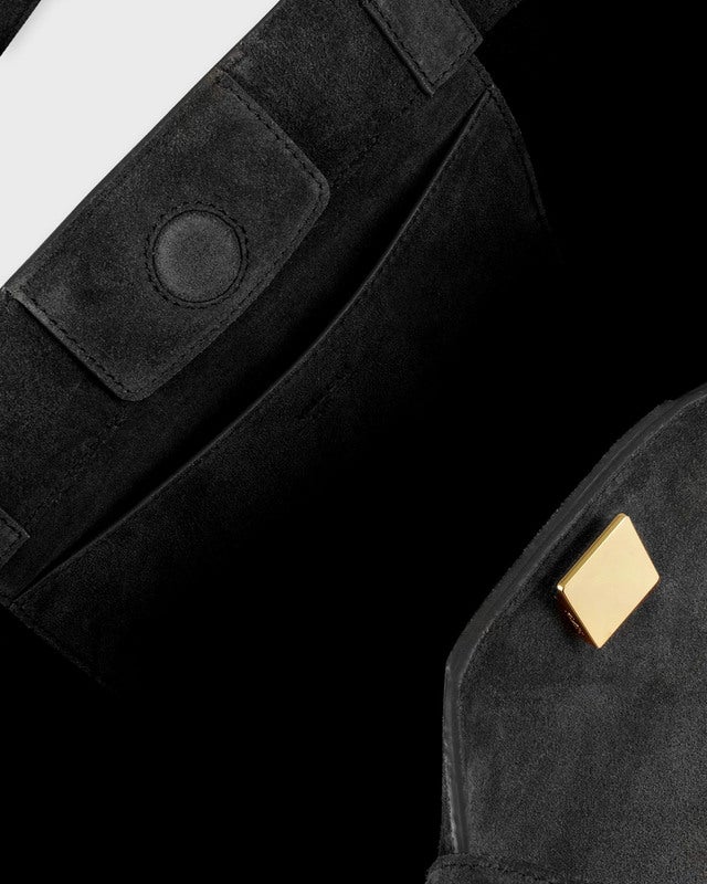 YUZEFI Bag Gyoza Tote Suede Black ONESIZE