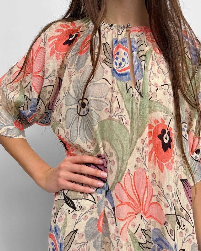 Rodebjer Dress Windy Ducharne Coral XS