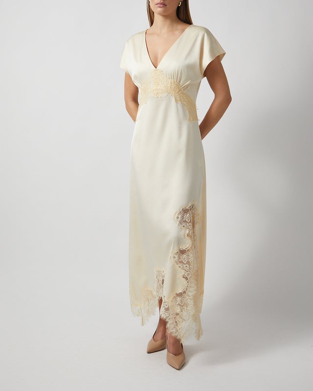 Wakakuu Icons Dress Ray Lace Light yellow XL