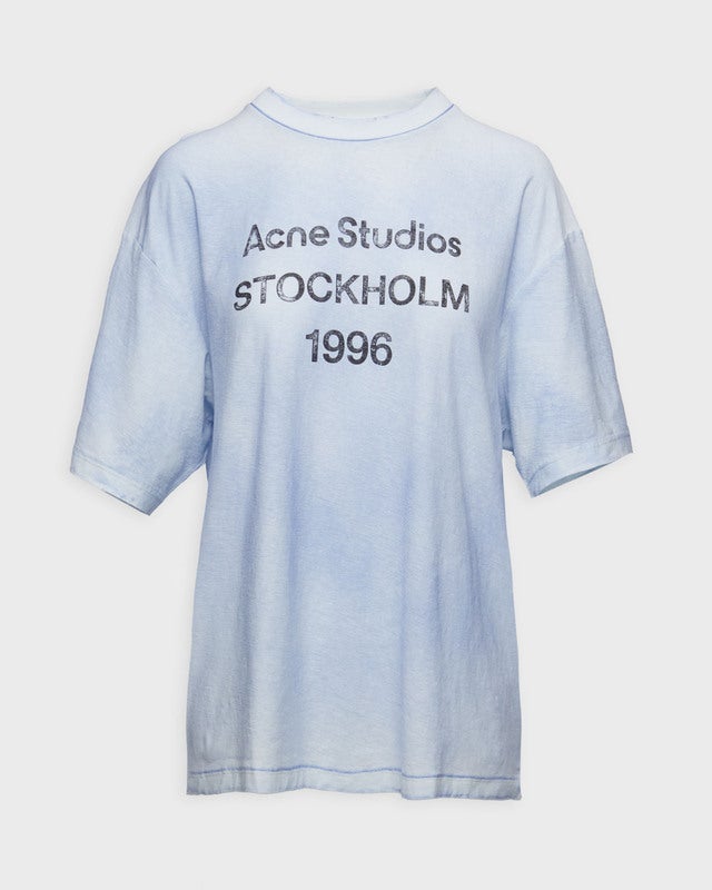 Acne Studios T-Shirt Logo Relaxed Crewneck Dusty blue XS