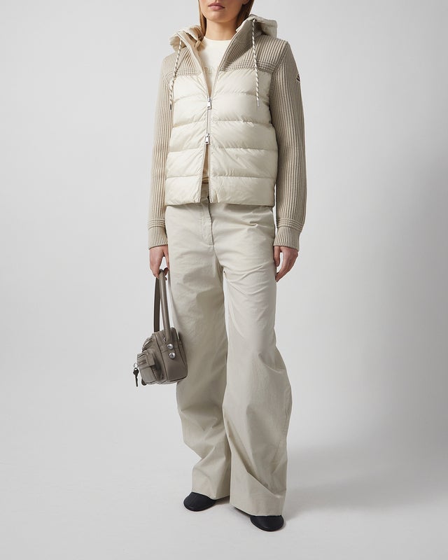 Moncler Cardigan Padded Quilt  Beige S