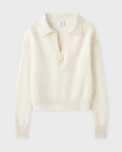 Sweater Kaia V-Neck Cashmere Cream 1